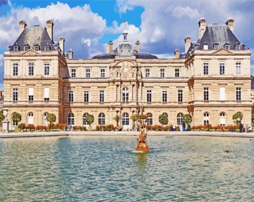 Jardin Du Luxembourg Palace Diamond Painting