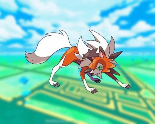 Lycanroc Pokemon Diamond Painting