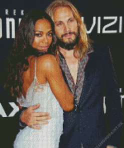 Marco Perego And Zoe Saldana Diamond Painting