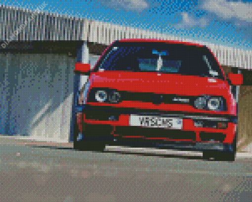 Mk3 Red Golf Car Diamond Painting