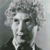 Monochrome Harpo Marx Diamond Painting