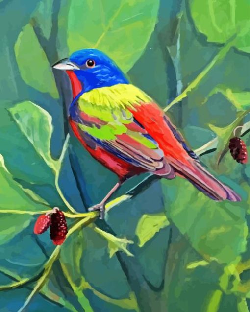 Painted Bunting Art Diamond Painting