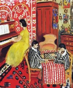 Pianist And Checker Players Diamond Painting