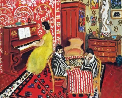 Pianist And Checker Players Diamond Painting