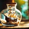 Pirate Ship In Glass Bottle Diamond Painting