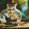 Pirate Ship In Glass Bottle Diamond Painting