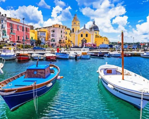 Procida Harbour Diamond Painting