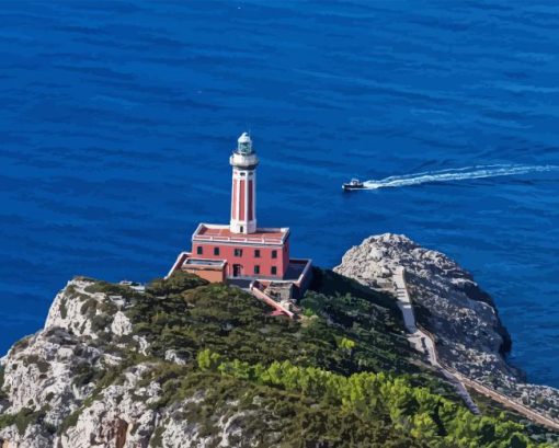 Punta Carena Lighthouse Diamond Painting