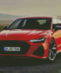 Red Audi RS7 Diamond Painting