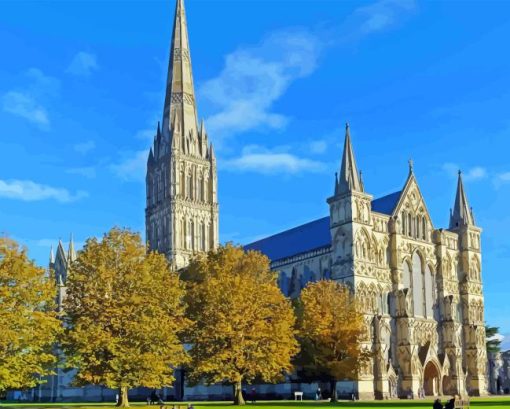 Salisbury Cathedral England Diamond Painting