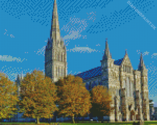 Salisbury Cathedral England Diamond Painting