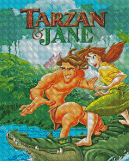 Tarzan And Jane Poster Diamond Painting