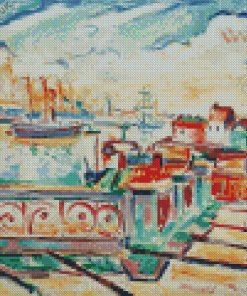 The Port Of Anvers By Othon Friesz Diamond Painting