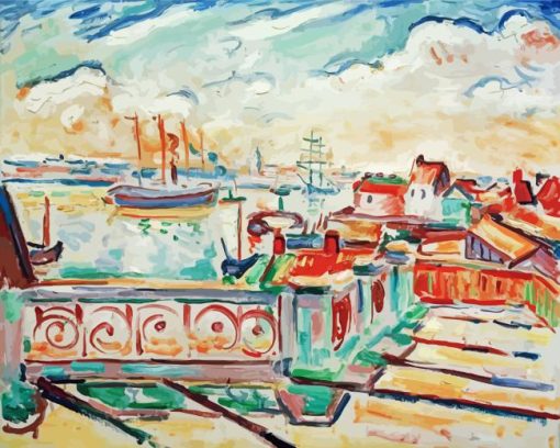 The Port Of Anvers By Othon Friesz Diamond Painting