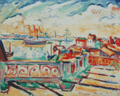 The Port Of Anvers By Othon Friesz Diamond Painting