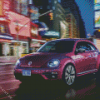 Volkswagen Pink Beetle Car Diamond Painting