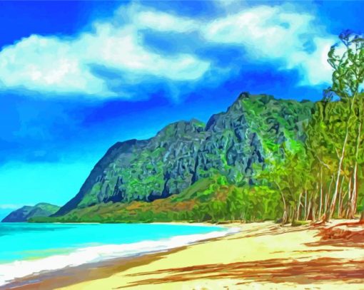 Waimanalo Beach Art Diamond Painting