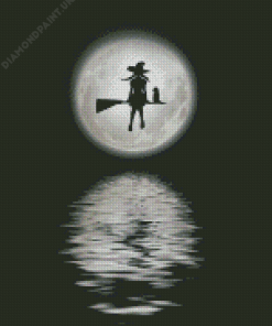 Witch Holding Moon Diamond Painting