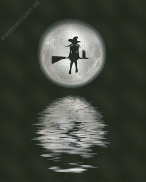 Witch Holding Moon Diamond Painting