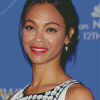 Zoe Saldana Smiling Diamond Painting