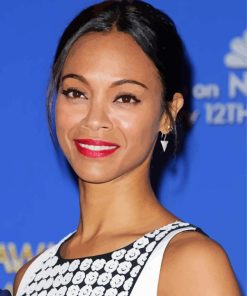 Zoe Saldana Smiling Diamond Painting