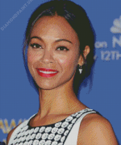 Zoe Saldana Smiling Diamond Painting