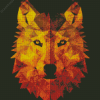 Abstract Gold Wolf Diamond Painting