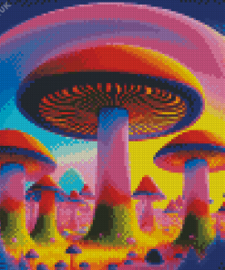 Aesthetic Psychedelic Mushrooms Diamond Painting