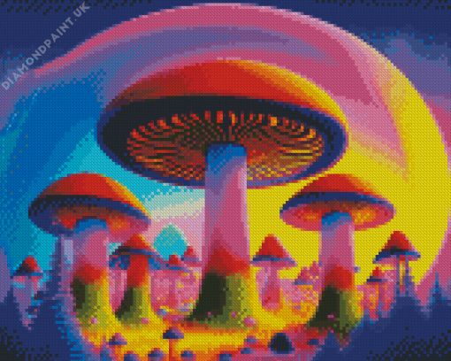 Aesthetic Psychedelic Mushrooms Diamond Painting