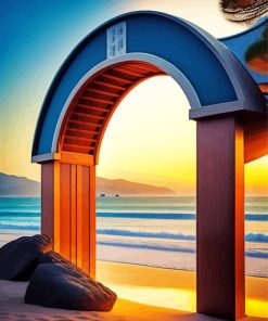 Arch To The Beach Diamond Painting