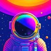 Astronaut Illustration Art Diamond Painting