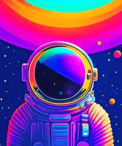 Astronaut Illustration Art Diamond Painting