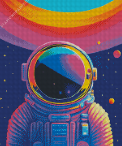 Astronaut Illustration Art Diamond Painting