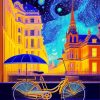 Bike Starry Night Diamond Painting