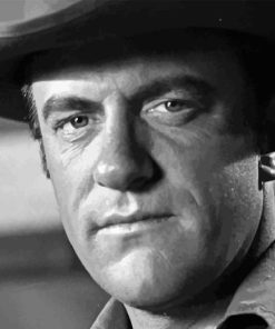 Black And White James Arness Diamond Painting