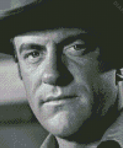 Black And White James Arness Diamond Painting