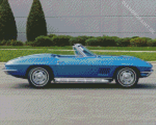 Blue 67 Stingray Diamond Painting