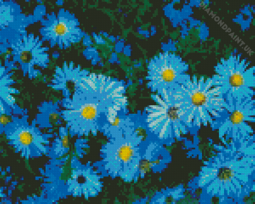 Blue Felicia Amelloides Diamond Painting