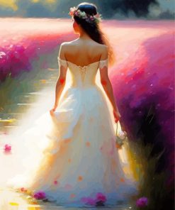 Bride In White Dress Diamond Painting