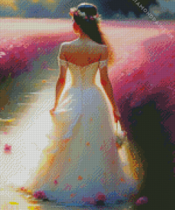 Bride In White Dress Diamond Painting