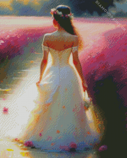 Bride In White Dress Diamond Painting