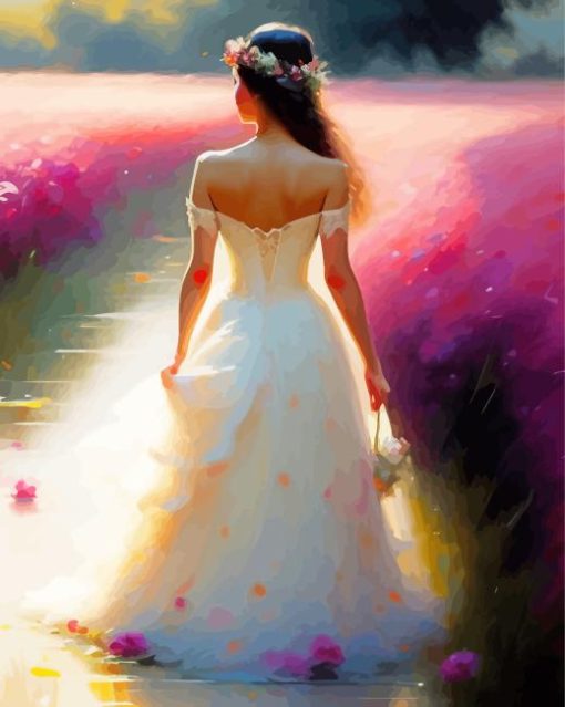 Bride In White Dress Diamond Painting