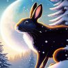 Bunny In Snow Diamond Painting