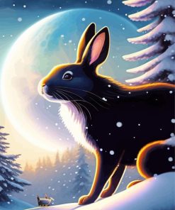 Bunny In Snow Diamond Painting