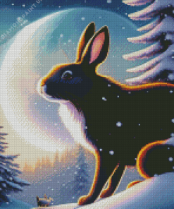 Bunny In Snow Diamond Painting