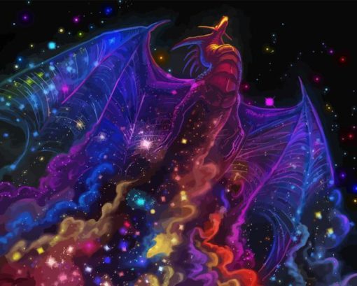 Colorful Galaxy Dragon Diamond Painting