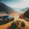 Cool Car In Desert Diamond Painting