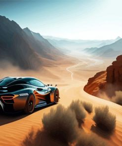 Cool Car In Desert Diamond Painting