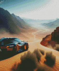 Cool Car In Desert Diamond Painting