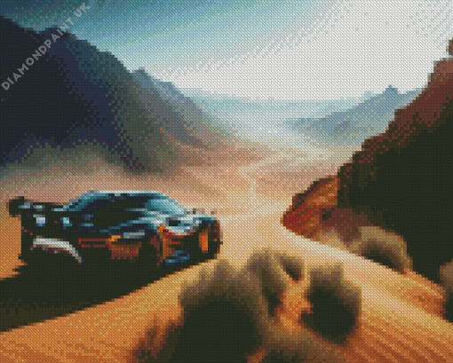 Cool Car In Desert Diamond Painting